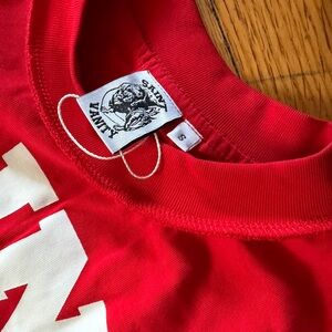 Vanity Red Kids Sweatshirt with White Graphic